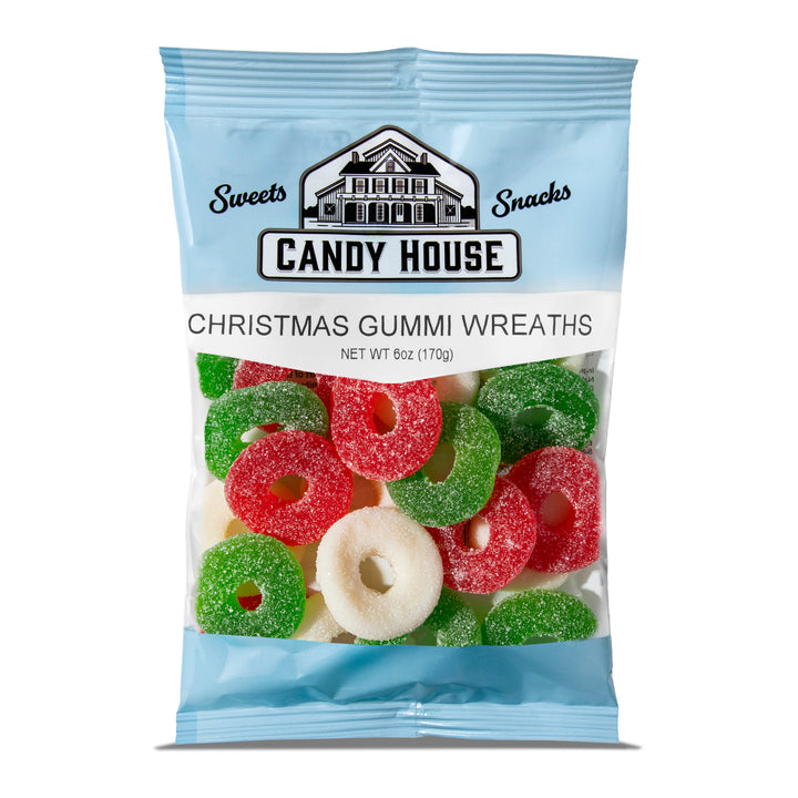 Christmas Sanded Gummi Wreaths 6 oz