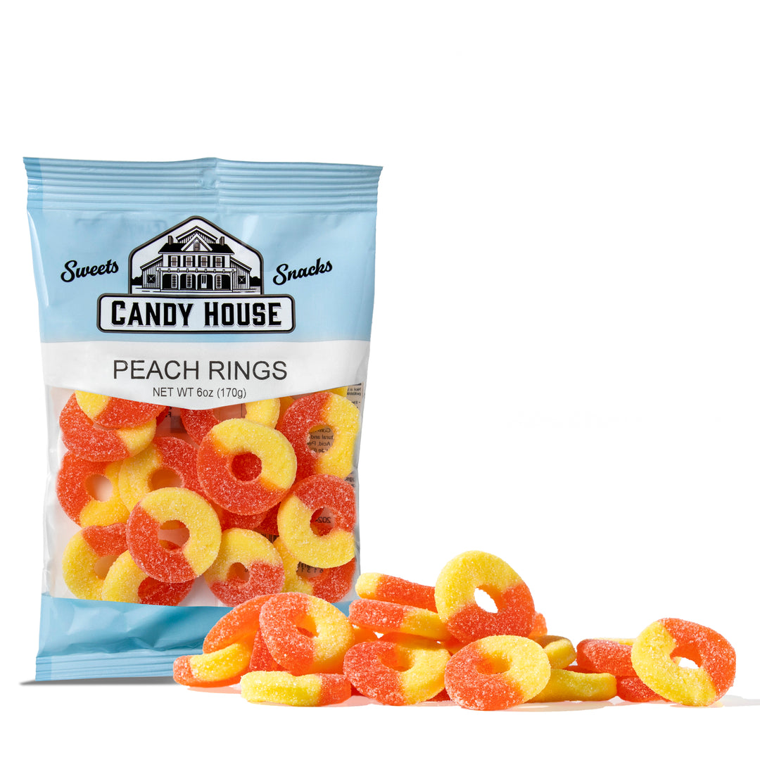 Gummi Peach Rings (6oz)