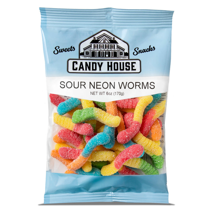 Sour Gummi Neon Worms (6oz)