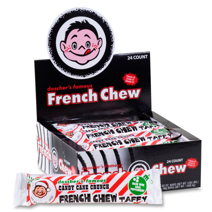 Candy Cane Crunch French Chew Taffy Bars